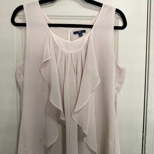 Gap Women's Ruffle Medium Sleeveless Blouse Tank Dusty Rose